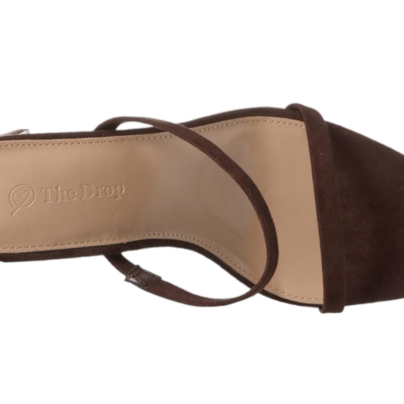 The Drop Avery Square Toe Heeled Sandles Color Coffee Bean Size 7.5 NWOT - Picture 5 of 9